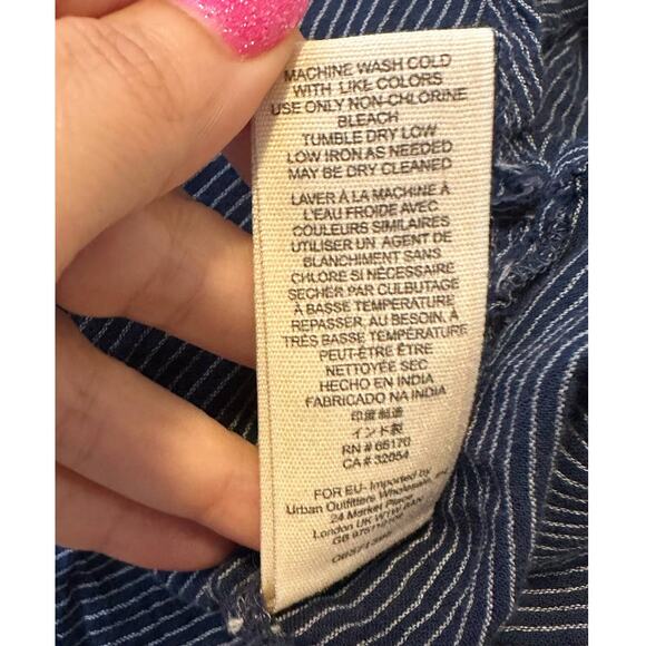 Free People Blue Hearts and Colors Long Sleeves Tunic Blouse size M - Picture 5 of 14